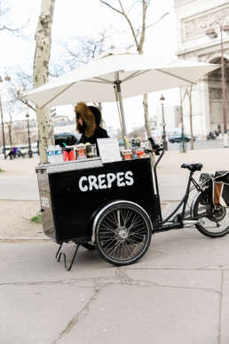 Photo of Crepe Stand in Paris, France in front of the Arc De Triumphe